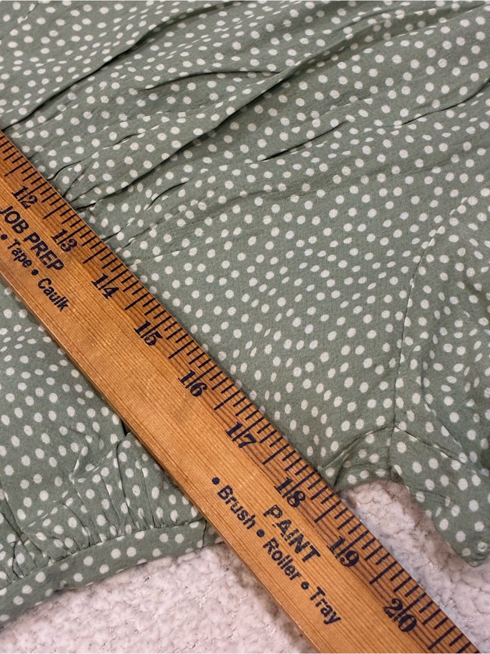 Coldwater Creek Sage Green Polka Dot Fit & Flare Midi Dress | Size 10 EUC - Picture 9 of 10